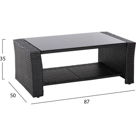 ΣΑΛΟΝΙ ΕΞ.ΧΩΡΟΥ 4ΤΜΧ THORE HM5978 ΣΥΝΘ. RATTAN ΜΑΥΡΟ-ΜΠΕΖ ΜΑΞΙΛΑΡΙΑ