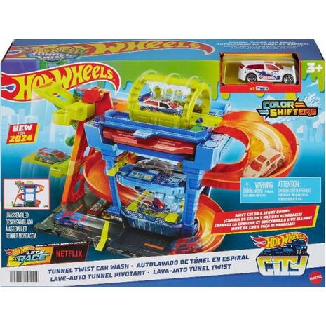 Λαμπάδα Πίστα Hot Wheels City Tunnel Twist Car Wash Πλυντήριο