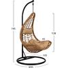 ΚΡΕΜΑΣΤΗ ΦΩΛΙΑ LUCIA HM5676.01 ΜΕ WICKER&ΜΑΞΙΛΑΡΙΑ ΜΠΕΖ-ΜΑΥΡΟ ΜΕΤΑΛΛΟ Φ95Χ195Υεκ.