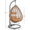 ΚΡΕΜΑΣΤΗ ΠΟΛΥΘΡΟΝΑ ΦΩΛΙΑ CATALINA HM5677.01 ΜΕ ΜΠΕΖ WICKER & ΜΑΞΙΛΑΡΙΑ Φ95Χ195Υ εκ.