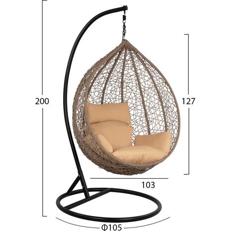 ΚΡΕΜΑΣΤΗ ΠΟΛΥΘΡΟΝΑ DEVA ΦΩΛΙΑ ΓΚΡΙ HM5289.02 ΜΕ ΜΑΞΙΛΑΡΙ