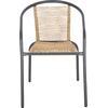 ΠΟΛΥΘΡΟΝΑ SWIFTER HM5969.02 ΜΕΤΑΛΛΟ ΓΚΡΙ-ΣΥΝΘ. RATTAN ΣΕ ΦΥΣΙΚΟ 54x61x75Υεκ. (Γκρι)