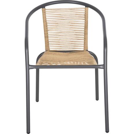 ΠΟΛΥΘΡΟΝΑ SWIFTER HM5969.02 ΜΕΤΑΛΛΟ ΓΚΡΙ-ΣΥΝΘ. RATTAN ΣΕ ΦΥΣΙΚΟ 54x61x75Υεκ. (Γκρι)