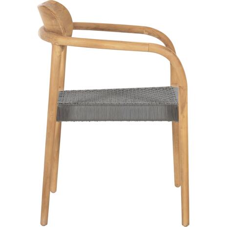 ΠΟΛΥΘΡΟΝΑ OSLO HM9636.08 ΞΥΛΟ TEAK ΦΥΣΙΚΟ & ΓΚΡΙ ΣΧΟΙΝΙ 55x54x80Yεκ.