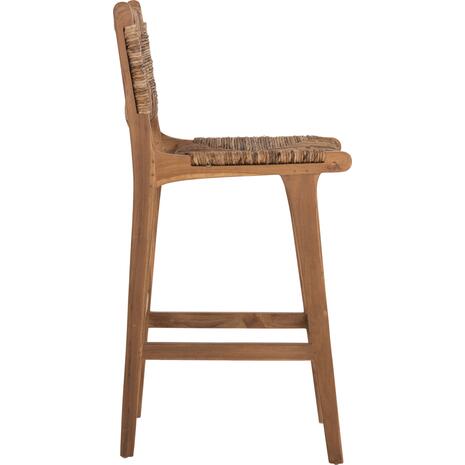 ΣΚΑΜΠΟ ΜΠΑΡ WALTER HM9841 ΞΥΛO TEAK ΣΕ ΦΥΣΙΚΟ-ΨΑΘΑ 46x55x105Υ εκ.