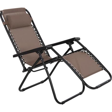 ΠΟΛΥΘΡΟΝΑ RELAX COMPANION HM5095.14 ΣΑΜΠΑΝΙ TEXTILENE-ΜΑΥΡΟ ΜΕΤΑΛΛΟ 67x145x110Υεκ. (σετ 2 τεμαχίων)