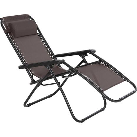 ΠΟΛΥΘΡΟΝΑ RELAX COMPANION HM5095.13 ΚΑΦΕ TEXTILENE-ΜΑΥΡΟ ΜΕΤΑΛΛΟ 67x145x110Υεκ. (σετ 2 τεμαχίων)