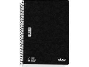 Τετράδιο σπιράλ Skag Black Basic 17x25 5 θεμάτων 150 φύλλων Νο.9215 (297844)