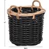 ΣΕΤ 2 ΚΑΛΑΘΙΑ POTTS HM4379 ΜΑΥΡO&ΦΥΣΙΚΟ ΧΡΩΜΑ- CL RATTAN Φ61+Φ45εκ.