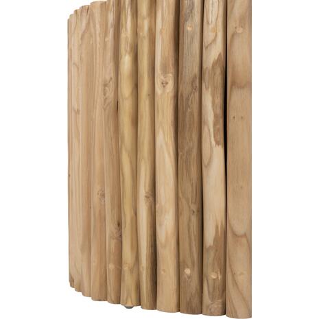 ΤΡΑΠΕΖΙ ΣΑΛΟΝΙΟΥ ΣΤΡΟΓΓΥΛΟ COOTER HM9864 ΚΛΑΔΙΑ TEAK-ΦΥΣΙΚΟ Φ60,5x46Υεκ.