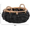 ΚΑΛΑΘΙ ΔΑΠΕΔΟΥ POTTS HM4378 ΜΑΥΡO&ΦΥΣΙΚΟ ΧΡΩΜΑ- CL RATTAN Φ62x36Yεκ.