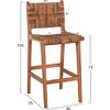 ΣΚΑΜΠΟ ΜΠΑΡ WALTER HM9841 ΞΥΛO TEAK ΣΕ ΦΥΣΙΚΟ-ΨΑΘΑ 46x55x105Υ εκ.