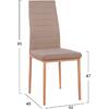 ΚΑΡΕΚΛΑ ΜΕΤΑΛΛΙΚΗ LADY HM0037.14 ΜΠΕΖ ΥΦΑΣΜΑ ΜΕΤΑΛΛΙΚΟ ΣΚΕΛΕΤΟ K/D 40x48x95 εκ. (σετ 4 τεμαχίων) (Μπεζ)