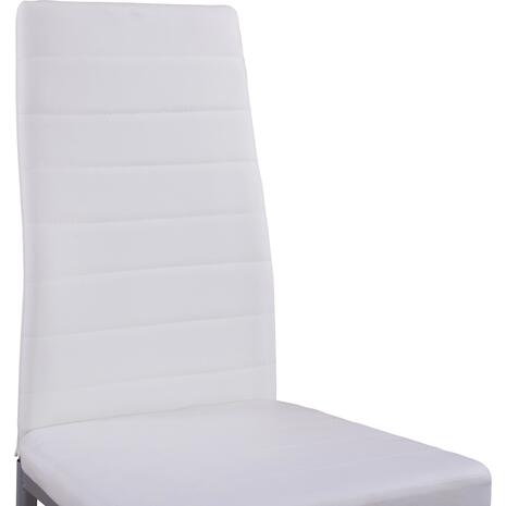 ΚΑΡΕΚΛΑ ΜΕΤΑΛΛΙΚΗ LADY HM0037.11 ΛΕΥΚΟ PU ΜΕΤΑΛΛΙΚΟ ΣΚΕΛΕΤΟ K/D 40x48x95 εκ. (σετ 4 τεμαχίων)