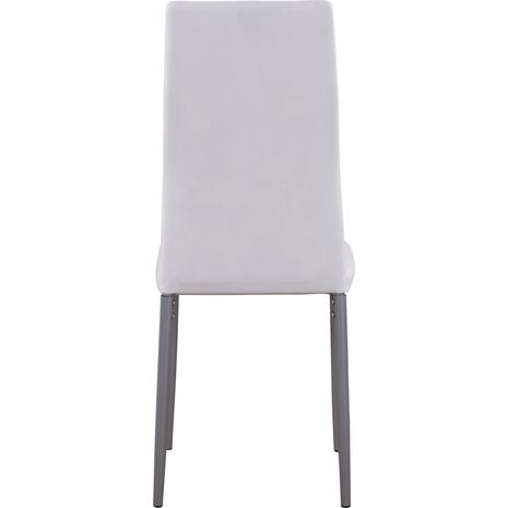 ΚΑΡΕΚΛΑ ΜΕΤΑΛΛΙΚΗ LADY HM0037.11 ΛΕΥΚΟ PU ΜΕΤΑΛΛΙΚΟ ΣΚΕΛΕΤΟ K/D 40x48x95 εκ. (σετ 4 τεμαχίων)