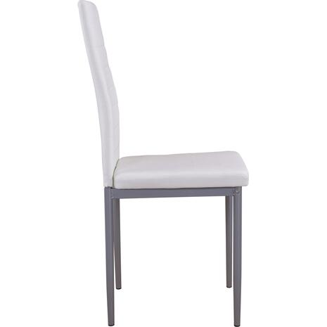 ΚΑΡΕΚΛΑ ΜΕΤΑΛΛΙΚΗ LADY HM0037.11 ΛΕΥΚΟ PU ΜΕΤΑΛΛΙΚΟ ΣΚΕΛΕΤΟ K/D 40x48x95 εκ. (σετ 4 τεμαχίων)