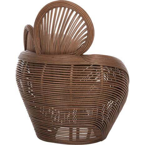 ΠΟΛΥΘΡΟΝΑ CIRCE HM9883 RATTAN ΚΑΦΕ-ΜΑΞΙΛΑΡΙΑ ΕΚΡΟΥ 100x74x112,5Υεκ.