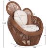 ΠΟΛΥΘΡΟΝΑ CIRCE HM9883 RATTAN ΚΑΦΕ-ΜΑΞΙΛΑΡΙΑ ΕΚΡΟΥ 100x74x112,5Υεκ.