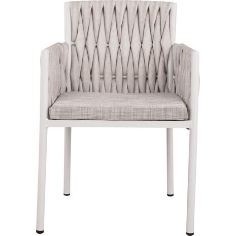 ΠΟΛΥΘΡΟΝΑ ΑΛΟΥΜΙΝΙΟΥ MARTIN ΛΕΥΚΗ ΜΕ RATTAN HM5564.01 55x59x83 Υεκ.