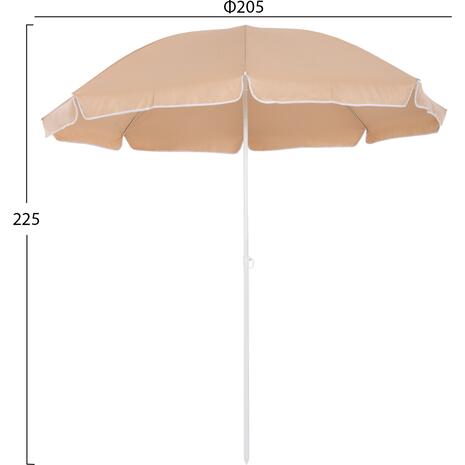 ΟΜΠΡΕΛΑ ΘΑΛΑΣΣΗΣ RANDALL 8 FIBERGLASS ΑΚΤΙΝΕΣ 2.00μ HM6015.04 MOKA