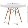 ΤΡΑΠΕΖΙ MINIMAL ΣΤΡΟΓΓΥΛΟ HM8454.01 MDF ΣΕ ΛΕΥΚΟ-ΠΟΔΙΑ ΟΞΙΑΣ ΣΕ ΦΥΣΙΚΟ Φ120Χ75Υεκ.