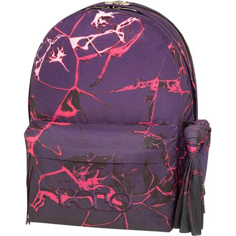 Σχολική Τσάντα Πλάτης POLO Original Double Scarf Craft Purple/Fuchsia/Pink