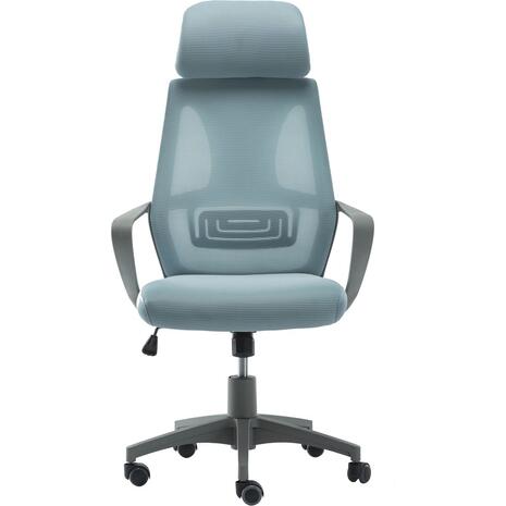 BF2950 Πολυθρόνα Γραφείου Διευθυντή, Γκρι - Mesh Μπλε (ΕΟ544,2)