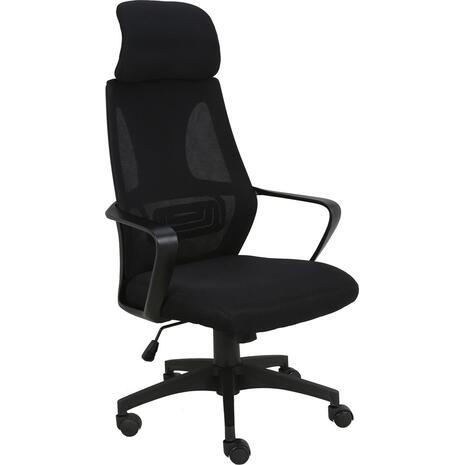 BF2950 Πολυθρόνα Γραφείου Διευθυντή, Mesh Μαύρο (ΕΟ544,1)