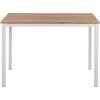 ΤΡΑΠΕΖΙ ΤΡΑΠΕΖΑΡΙΑΣ GOOSE HM9532.02 MDF SONAMA-ΛΕΥΚΟ ΜΕΤΑΛΛΟ 120X80Χ75Yεκ.