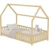 ΚΡΕΒΑΤΙ ΠΑΙΔΙΚΟ ΜΕ ΚΑΓΚΕΛΑ PHYLLIS HM679.01 τ.MONTESSORI ΞΥΛΟ ΠΕΥΚΟ ΦΥΣΙΚΟ-190x90εκ.
