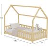 ΚΡΕΒΑΤΙ ΠΑΙΔΙΚΟ ΜΕ ΚΑΓΚΕΛΑ PHYLLIS HM679.01 τ.MONTESSORI ΞΥΛΟ ΠΕΥΚΟ ΦΥΣΙΚΟ-190x90εκ.