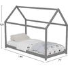 ΚΡΕΒΑΤΙ ΠΑΙΔΙΚΟ PEPE HM678.05 τ.MONTESSORI ΞΥΛΟ ΠΕΥΚΟ ΓΚΡΙ- 140x70εκ