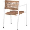 ΠΟΛΥΘΡΟΝΑ ΑΛΟΥΜΙΝΙΟΥ STER HM5786.11 ΛΕΥΚΗ-ΣΥΝΘ.RATTAN ΜΠΕΖ 55,5x53x78Υεκ.