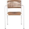 ΠΟΛΥΘΡΟΝΑ ΑΛΟΥΜΙΝΙΟΥ STER HM5786.11 ΛΕΥΚΗ-ΣΥΝΘ.RATTAN ΜΠΕΖ 55,5x53x78Υεκ.