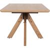 ΤΡΑΠΕΖΙ PAOLO HM9853 MDF ΜΕ ΚΑΠΛΑΜΑ ΦΡΑΞΙΝΟΥ-ΠΟΔΙΑ RUBBERWOOD-ΦΥΣΙΚΟ 180x90x75Yεκ