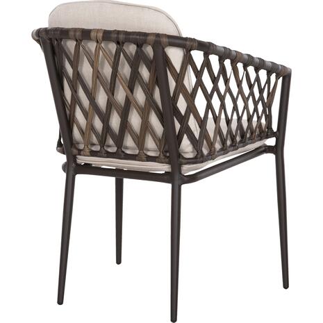 ΠΟΛΥΘΡΟΝΑ ΑΛΟΥΜΙΝΙΟΥ BOLLY HM6080 ΚΑΦΕ-ΣΥΝΘ.RATTAN ΚΑΦΕ-ΜΠΕΖ ΜΑΞΙΛΑΡΙΑ 58,5x67x86Υεκ (σετ 4 τεμαχίων)