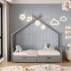 ΚΡΕΒΑΤΙ ΠΑΙΔΙΚΟ KLARICE HM680.05 τ.MONTESSORI-2 ΣΥΡΤΑΡΙΑ- ΞΥΛΟ ΠΕΥΚΟΥ ΓΚΡΙ-190x90εκ