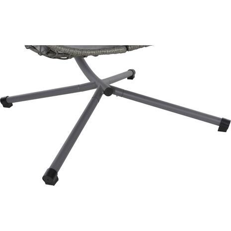 ΚΡΕΜΑΣΤΗ ΠΟΛΥΘΡΟΝΑ ΦΩΛΙΑ MILLIE HM5997.10 ΜΕΤΑΛΛΟ-ΣΥΝΘ.RATTAN ΓΚΡΙ 90x75x190Υεκ.