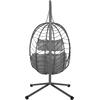 ΚΡΕΜΑΣΤΗ ΠΟΛΥΘΡΟΝΑ ΦΩΛΙΑ MILLIE HM5997.10 ΜΕΤΑΛΛΟ-ΣΥΝΘ.RATTAN ΓΚΡΙ 90x75x190Υεκ.