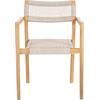 ΠΟΛΥΘΡΟΝΑ CHARLOTTE HM9637.07 ΞΥΛΟ TEAK ΦΥΣΙΚΟ & ΜΠΕΖ ΣΧΟΙΝΙ 58x61x81Yεκ.