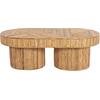 ΤΡΑΠΕΖΙ ΣΑΛΟΝΙΟΥ GATSBY ΟΒΑΛ TOP HM9870 RATTAN ΧΡΩΜΑ ΦΥΣΙΚΟ 110x59x39Υεκ.