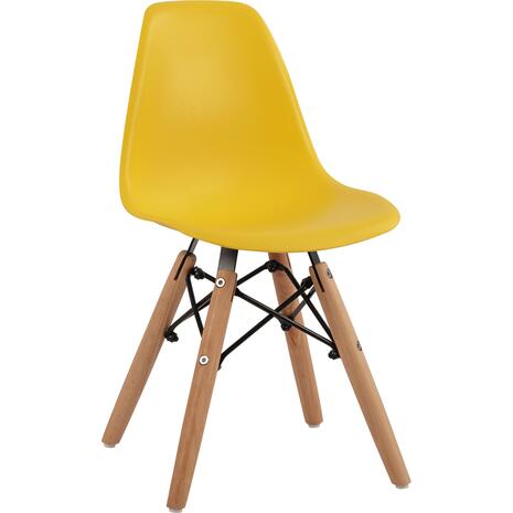 ΚΑΡΕΚΛΑ TWIST KID ΤΜΧ.HM8453.04 ΞΥΛΙΝΑ ΠΟΔΙΑ &ΚΑΘΙΣΜΑ ΚΙΤΡΙΝΟ PP 30,5Χ33Χ59 ΕΚ (σετ 4 τεμαχίων)