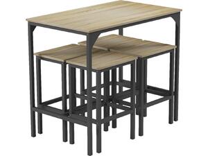 ΣΕΤ ΤΡΑΠΕΖΑΡΙΑ ΜΠΑΡ 5ΤΜΧ BOXY HM9882.01 ΜΑΥΡΟ ΜΕΤΑΛΛΟ-ΜΕΛΑΜΙΝΗ ΣΕ SONAMA