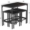 ΣΕΤ ΤΡΑΠΕΖΑΡΙΑ ΜΠΑΡ 5ΤΜΧ BOXY HM9882.13 ΜΑΥΡΟ ΜΕΤΑΛΛΟ-ΜΕΛΑΜΙΝΗ ΜΑΥΡΟ ΜΑΡΜΑΡΟ