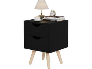 ΚΟΜΟΔΙΝΟ DINKL HM2472.02 ΜΕΛΑΜΙΝΗ-2 ΣΥΡΤΑΡΙΑ-WENGE 29,5x29,5x45Υεκ