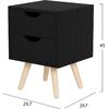 ΚΟΜΟΔΙΝΟ DINKL HM2472.02 ΜΕΛΑΜΙΝΗ-2 ΣΥΡΤΑΡΙΑ-WENGE 29,5x29,5x45Υεκ