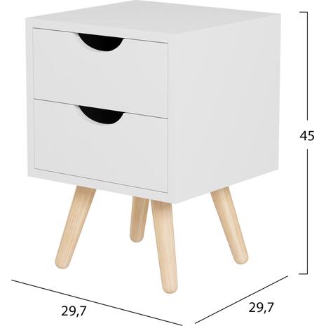 ΚΟΜΟΔΙΝΟ DINKL HM2472.03 ΜΕΛΑΜΙΝΗ-2 ΣΥΡΤΑΡΙΑ ΛΕΥΚΟ 29,7x29,7x45Υεκ