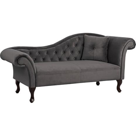 ΑΝΑΚΛΙΝΔΡΟ T.CHESTERFIELD ΓΚΡΙ ΒΕΛΟΥΔΟ NIOVI HM3008.10 ΔΕΞΙ ΜΠΡΑΤΣΟ 189x61x84Yεκ.