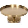 ΒΟΗΘΗΤΙΚΟ ΤΡΑΠΕΖΑΚΙ HAILEY HM9729 ΜΩΒ ΓΥΑΛΙ-ΧΡΥΣΟ ΜΕΤΑΛΛΟ Φ39,5x45Υεκ