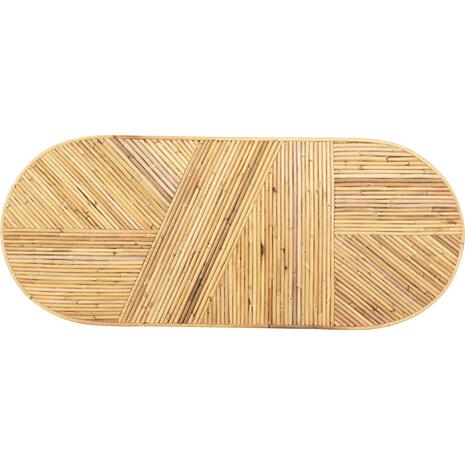 ΚΟΝΣΟΛΑ ΟΒΑΛ GATSBY HM9871 ΦΥΣΙΚΟ RATTAN ΣΕ ΦΥΣΙΚΟ ΧΡΩΜΑ 110x45x74,5Υεκ.